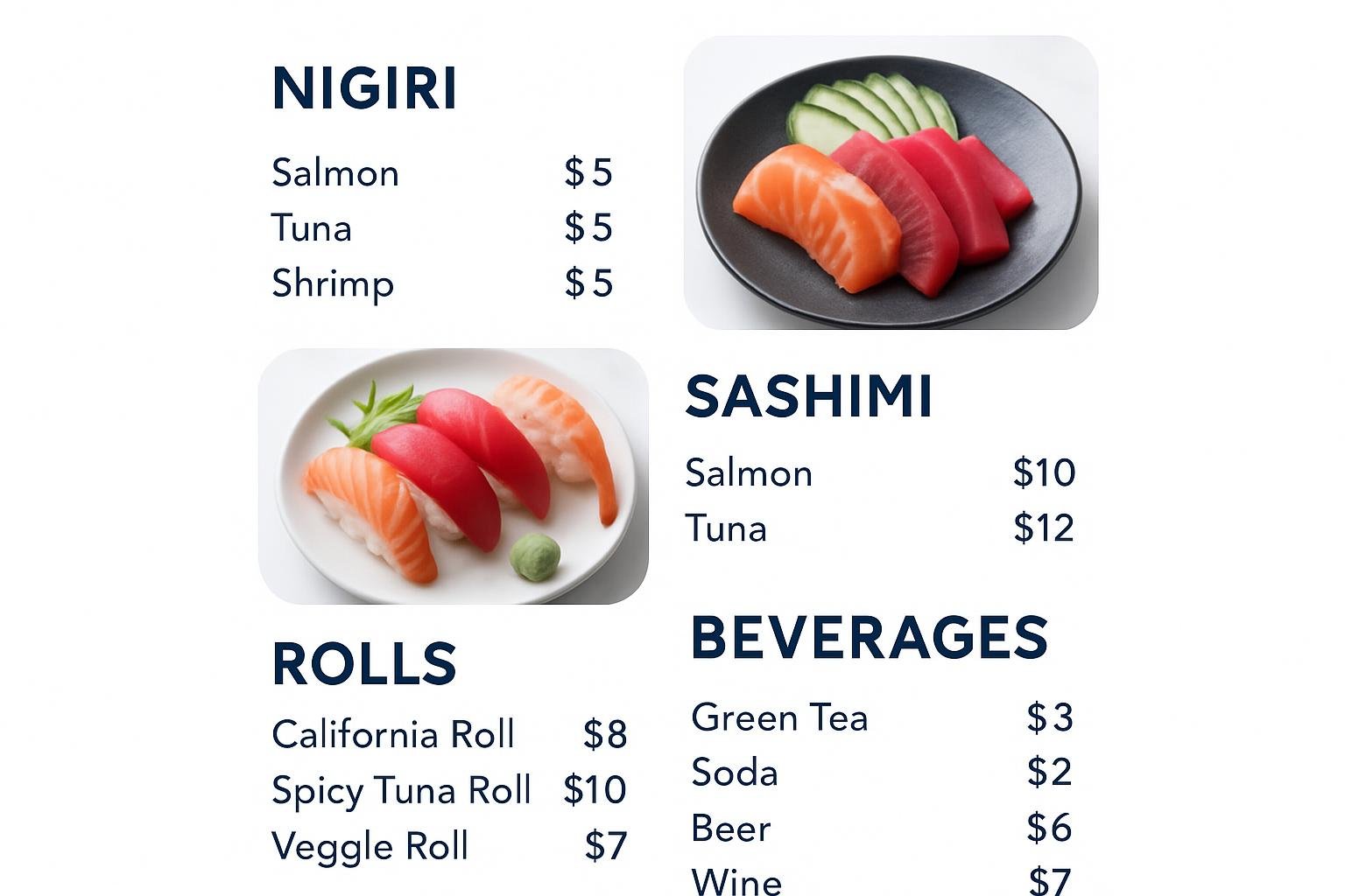 Cardápio Sushi House